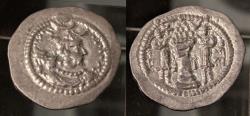 Ancient Coins - Sasanian Kingdom, Peroz I, 458-471 AD.  AR drachm