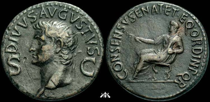 Ancient Coins - Augustus dupondius, postumus issue by Caligula RIC 56, gVF