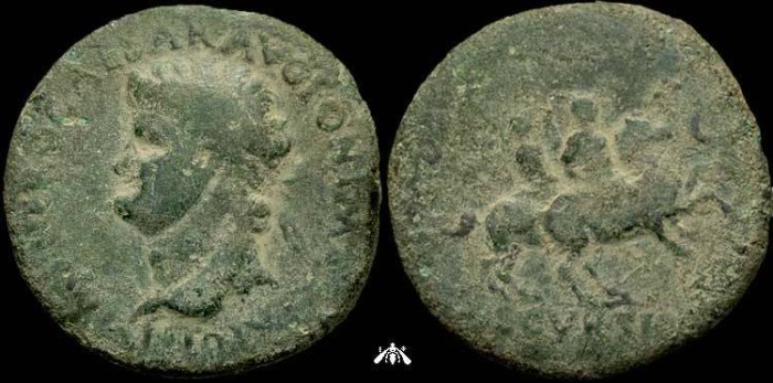 Ancient Coins - Nero, 54-68 AD, AE sestertius, Lugdunum - DECVRSIO