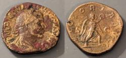 Ancient Coins - Philip I, 244-249 AD.  AE sestertius. Victory reverse