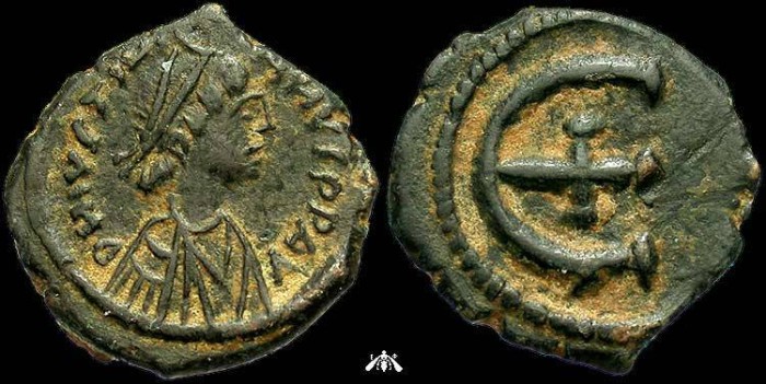 Ancient Coins - Justinian I, 527-565 AD, AE pentanummium, Antioch, XF