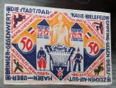 World Coins - Bielefeld banknote printed on silk, 1921.
