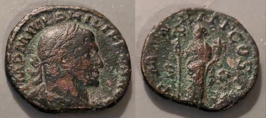 Ancient Coins - Philip I, 244-249 AD, AE sestertius.  Felicitas reverse