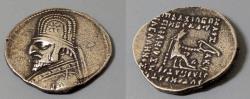 Ancient Coins - Kings of Parthian, Mithradates III, 87-80 BC. AR drachm