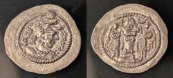 Ancient Coins - Sasanian Kingdom, Peroz I, 458-471 AD.  AR drachm