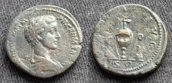 Ancient Coins - Commodus, 177-192 AD.  AE dupondius - priestly implements