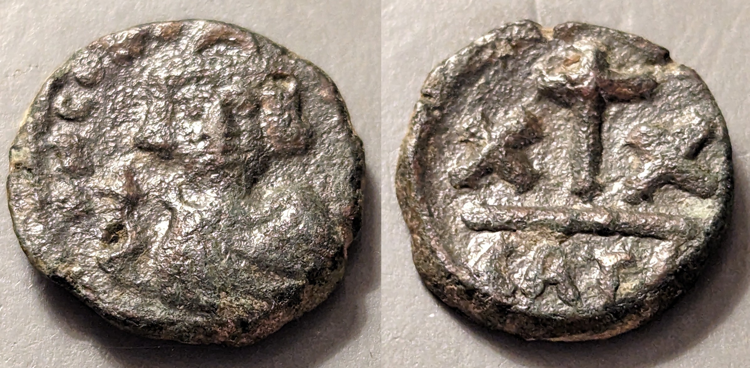 Constans II, 641-668 AD. AE half follis, Carthage mint | Byzantine