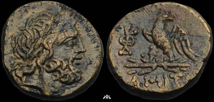 Ancient Coins - Pontos, Amisos, 2nd century BC, AE20 - Eagle on thunderbolt