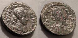 Ancient Coins - Provincial.  Mesopotamia, Edessa. Gordian III & Abgar X.  242-244 AD.  AE20