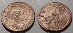 Ancient Coins - Maximianus, 286-305 AD, AE.  Lugdunum mint.  Hercules reverse