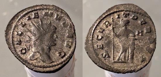 Ancient Coins - Gallienus, 253-268 AD, silvered antoninianus - Securitas on reverse