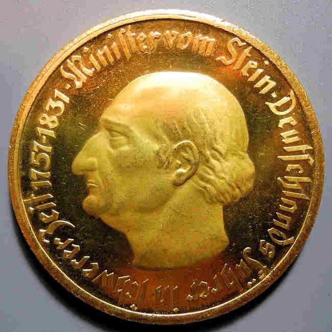 German hyperinflation coin, brass Westphalia 10,000 Marks