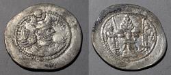 Ancient Coins - Sasanian Kings, Varhran V, 420-438 AD. Silver drachm