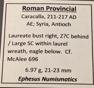 Ancient Coins - Caracalla, 211-217 AD.  AE minted in Antioch