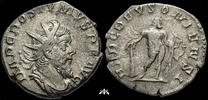 Ancient Coins - Postumus, 259-268 AD, antoninianus - Hercules reverse