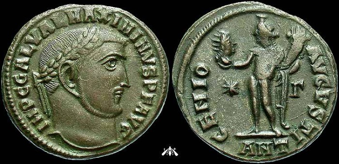 Ancient Coins - Maximinus II Daia, AE Follis, GENIO AVGVSTI, Antioch Mint, VF+
