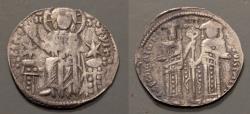 Ancient Coins - Byzantine silver. Andronicus II & Michael IX, AR basilikon. 1282-1328 AD