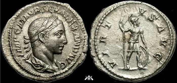 Ancient Coins - Severus Alexander, 222-235 AD, AR denarius - Virtus