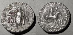 Ancient Coins - Indo-Scythians.  Azes I-II,  58-12 BC.  AR tetradrachm
