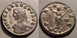 Ancient Coins - Probus, 276-282 AD, decently silvered antoninianus.  Pax reverse