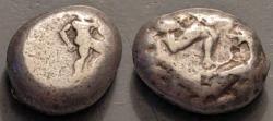 Ancient Coins - Pamphylia, Aspendus AR stater - triskeles