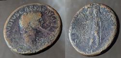 Ancient Coins - Claudius,41-54 AD. AE sestertius. Spee