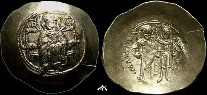 Ancient Coins - Isaac II Angelus, 1185-1195 AD, EL Aspron Trachy, Constantinople