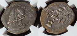 World Coins - Italian States, Sicily. Philip IV 3 tari. NGC AU details