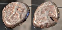 Ancient Coins - Pamphylia, Aspendus AR stater - triskeles, test cut