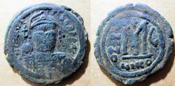 Ancient Coins - Maurice Tiberius, 582-602 aAD, AE follis - Nicomedia, 2nd officina