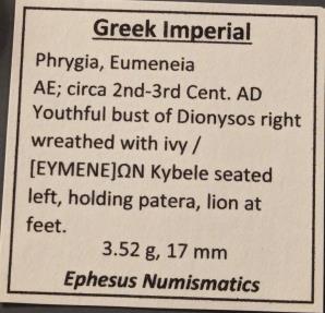 Ancient Coins - Phrygia, Eumeneia. 2nd-3rs century AD.  Dionysos / Kybele