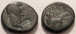 Ancient Coins - Syria, Claudia Leucas.  Trajan, 98-117 AD.  DAK countermark