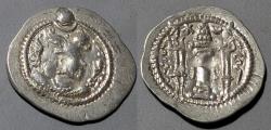 Ancient Coins - Sasanian Kings. Peroz I, 454-484 AD.  Sharp silver drachm