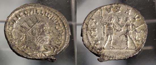 Ancient Coins - Gallienus, 253-268 AD, possibly silver antoninianus - attractive  - VIRTVS AVG