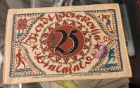 World Coins - Germany.  Bielefeld. Notgeld printed on silk. 25 Marks