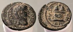 Ancient Coins - Nero, 54-68 AD, Provincial - Tabae, Caria, alter w caps of the Dioscuri