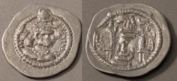Ancient Coins - Sasanian Kingdom, Peroz I, 458-484 AD.  AR drachm