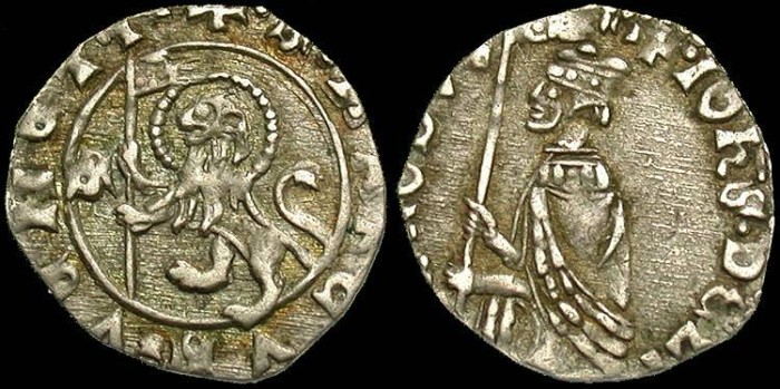 Ancient Coins - Giovanni Dolfin, 1356-1361 AD, AR soldino 