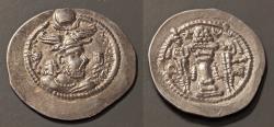 Ancient Coins - Sasanian Kings - Peroz I, 458-471 AD.  AR Drachm