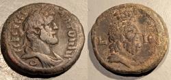 Ancient Coins - Roman Egypt, Antoninus Pius, 155/156 AD. Billon tetradrachm