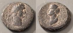 Ancient Coins - Provincial. Cilicia, Anazarbus.  Domitian / Domitian.  AE22