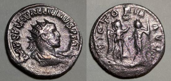 Ancient Coins - Gallienus, 253-268 AD, silvered antoninianus - VICTORIA AVG on reverse