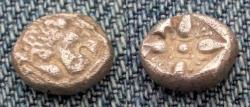 Ancient Coins - Ionia, Miletos. AR diobol, Lion / stellate pattern