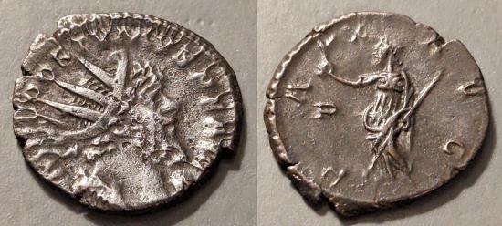 Ancient Coins - Postumus, 260-269 AD, antoninianus.  Pax reverse