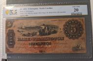 Us Coins - Obsolete banknote.  Bank of Wilmington.1856. $5