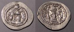 Ancient Coins - Sasanian Kings. Peroz I, 454-484 AD.  Sharp silver drachm