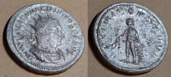 Ancient Coins - Valerian I, 253-260 AD. Antoninianus. Apollo reverse