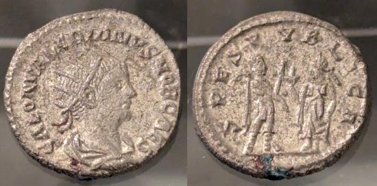 Ancient Coins - Saloninus, 258-260 AD.  AR antoninianus.  Samosata mint