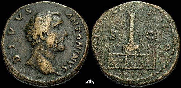 Ancient Coins - Antoninus Pius, 138-161 AD, AE sestertius, DIVVS ANTONINVS