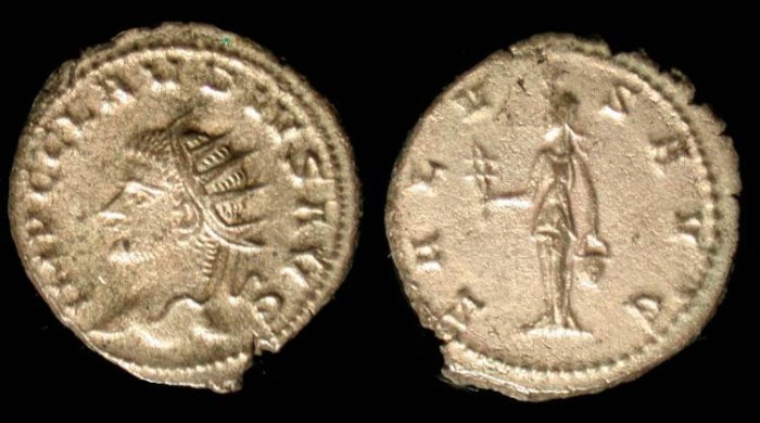 Ancient Coins - Claudius Gothicus, 268-270 AD, antoninianus - high silver content - bust left!